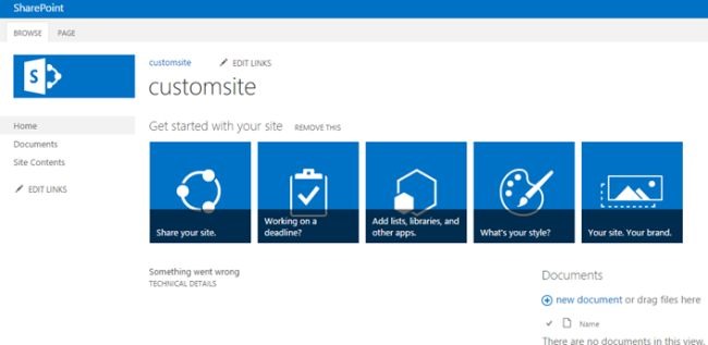SharePoint team site را باز کنید