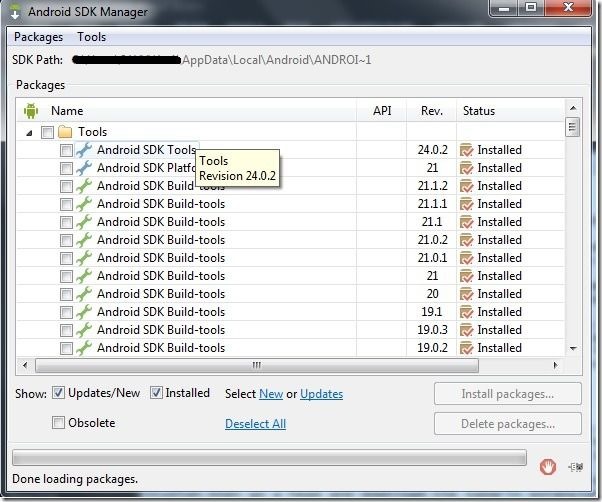 Android SDK Manager