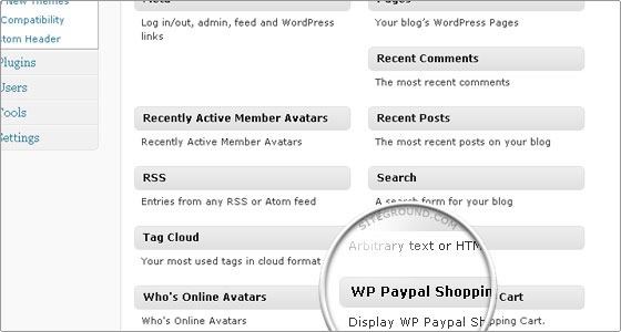 نحوه ی نصب افزونه ی Simple PayPal Shopping Cart