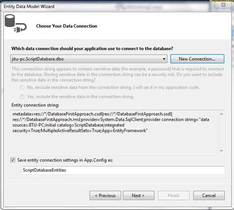 Entity Data Model Wizard