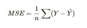 خطای میانگین مربع (mean square error - MSE) :
                                                    